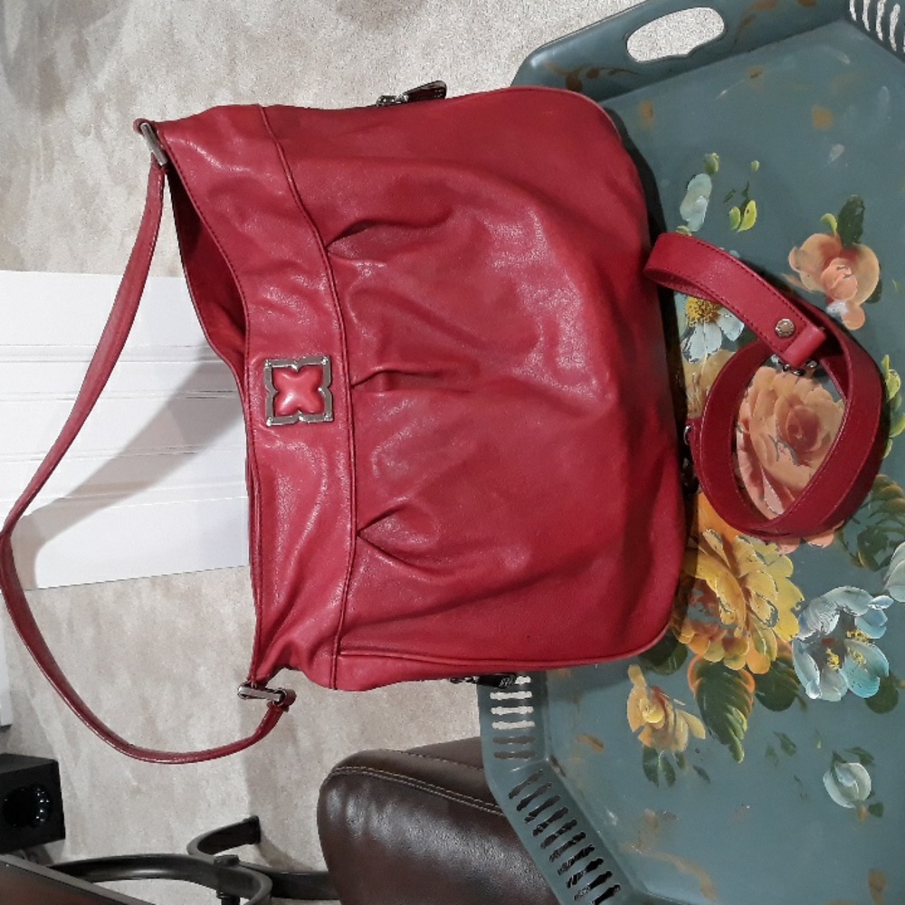 BCBG Max Azria Red Hobo Bag